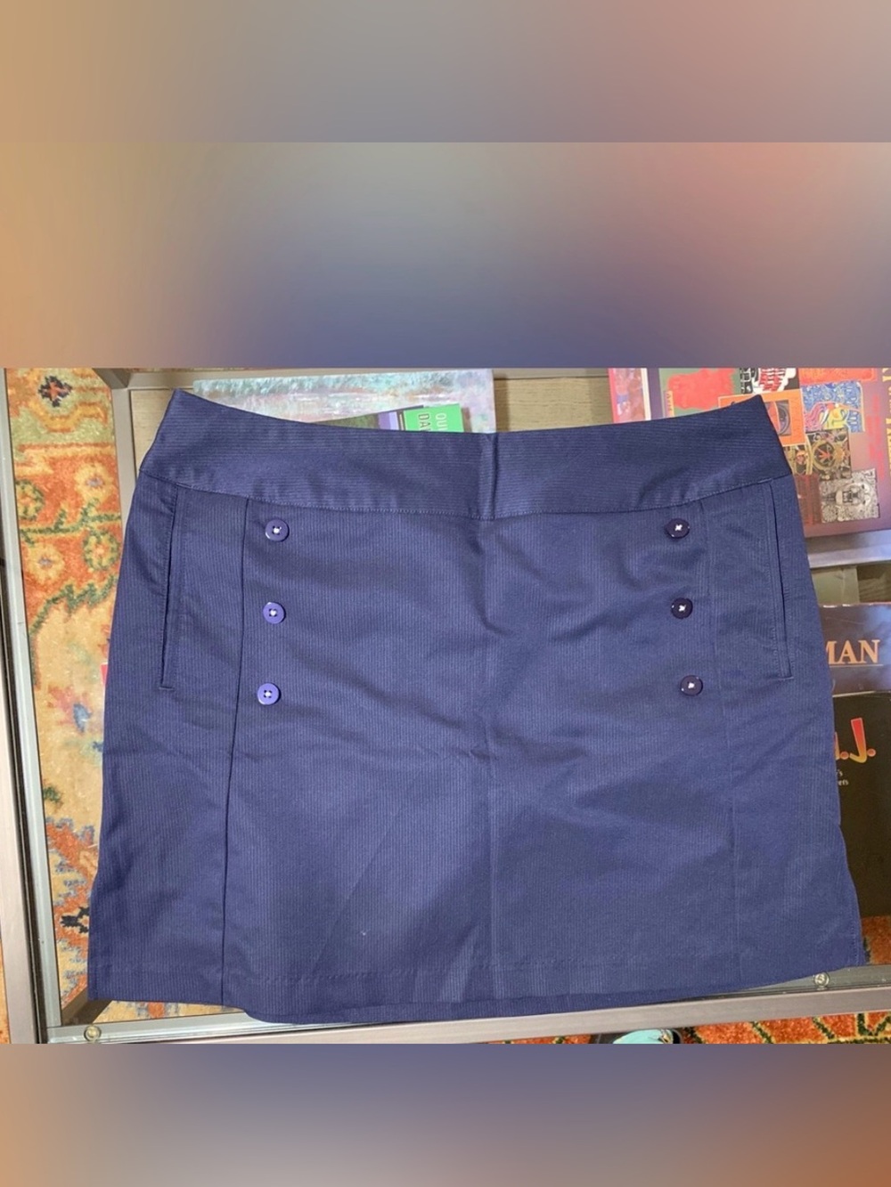 EUC Adidas Women’s Navy Blue Pinstripe Size 10 ClimaCool Skort